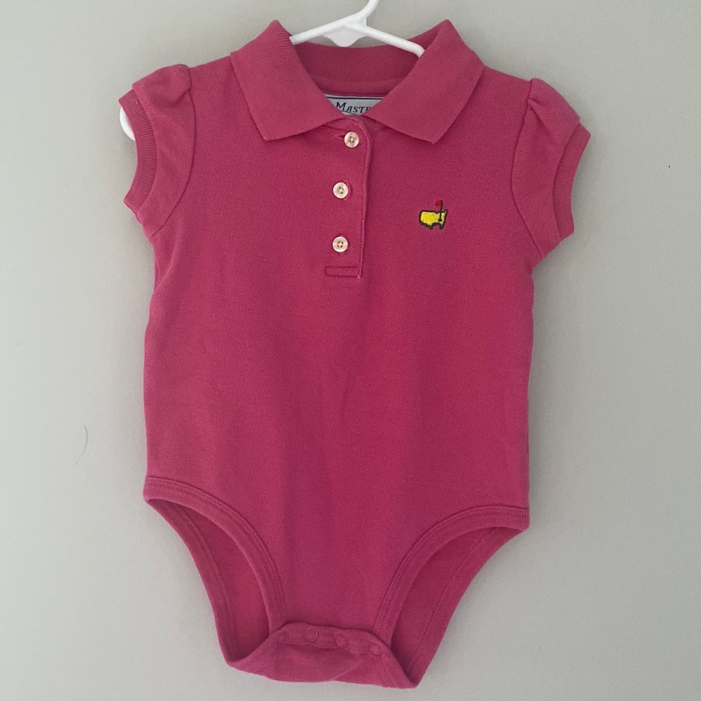 Masters Collection Polo Pink Onesie - Size 12mo